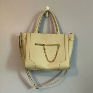 Atmosphere beige crossbody tote purse